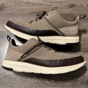 Cole Haan Grand Atlantic Neutral Beige Woven Mesh Lace Up Comfort Shoes Mens 11